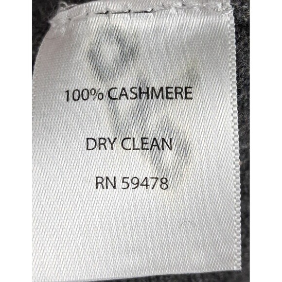 100% Cashmere Sweater Men's Allen Solly Size XL Gray V-neck - Picture 9 of 11